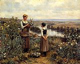 Knight Picking Flowers by Daniel Ridgway Knight